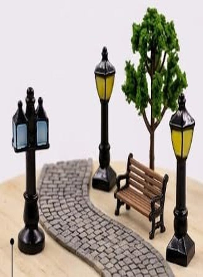 53 Arts Miniature Street Lamp Set (4 PCS) – LED Architectural Model Lights for DIY Crafts, Dollhouse Decor, Mini Garden & Model Building Accessories - Image 4