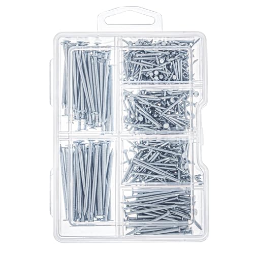 Maexxna Hardware Nails Assortment Kit, 600PCS Galvanized Nails, Picture Hanging Nails, Includes Finish, Wire, Common, Brad Nails - Image 4