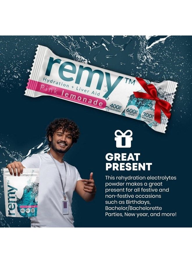 Remy - Hydration + Liver Aid 15 Electrolyte Powder Packets Hangover Relief Dhm Milk Thistle White Willow Bark Vitamin B For Better Mornings - Image 1