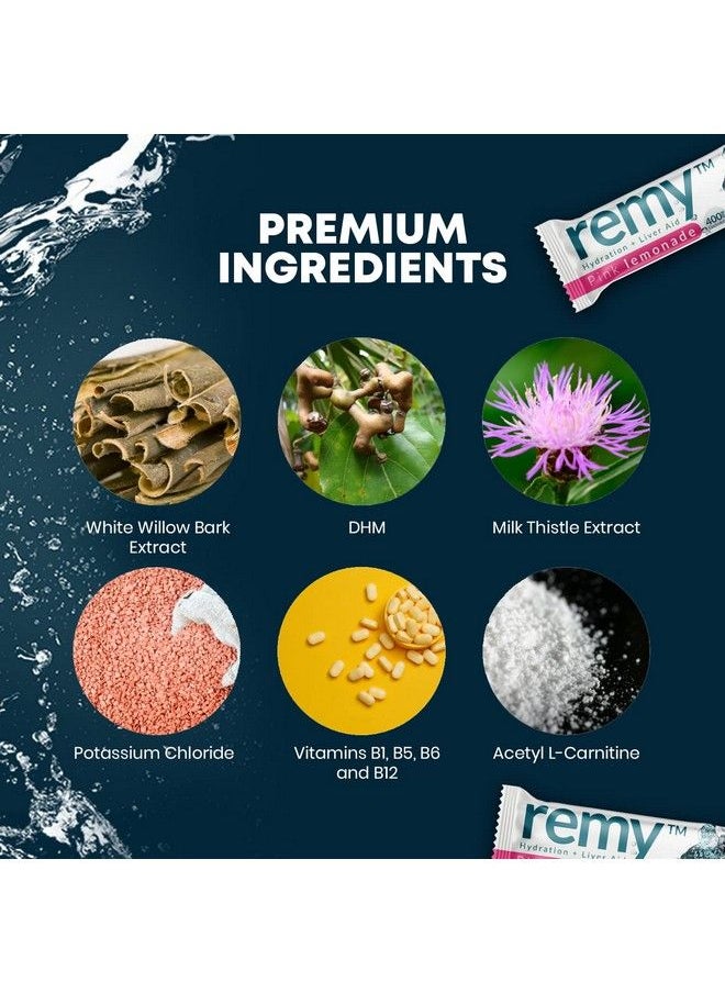 Remy - Hydration + Liver Aid 15 Electrolyte Powder Packets Hangover Relief Dhm Milk Thistle White Willow Bark Vitamin B For Better Mornings - Image 1