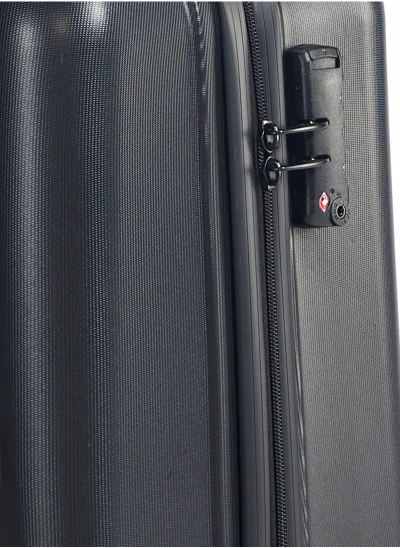UNITED COLORS OF BENETTON BNTA-202 28 Inch- Checked Luggage with TSA Lock| Material- Acrylonitrile Butadiene Styrene| Adjustable Trolley Handle | Smooth Dual Wheels 360degree rotate| Black