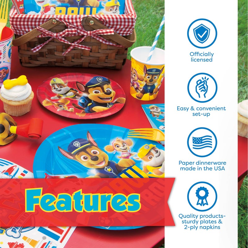 Unique Paw Patrol Party Supplies and Decorations, Paw Patrol Birthday Party Supplies, Serves 16 Guests, Officially Licensed with Table Cover, Banner Decor, Plates, Napkins & More - Image 3