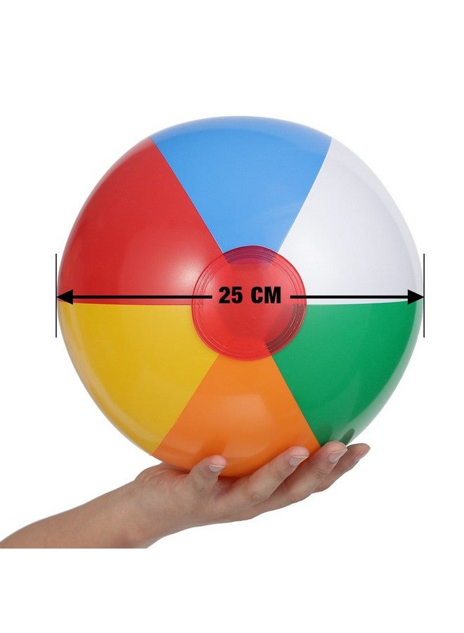 Lumiparty 12 Pack Beach Balls Inflatable Pool Toys for Kids, Rainbow Color Summer Water Toy Indoor Outdoor Fun Play Game Activities, Birthday Party Favors, Hawaiian Tropical Theme Party Decorations - Image 3