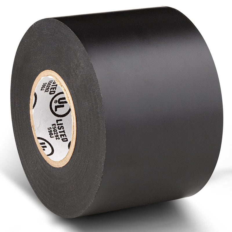TAPIX Premium Quality Electrical Tape • 2 in Wide • 66 ft Long • Flame Retardant Vinyl • 7 mil Thick • Black - Image 1