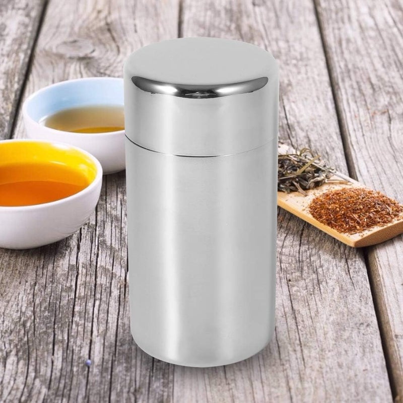 comfrt Tea Tin with Airtight Lids, Stainless Steel Tea Coffee Storage Jars, 15x7.5cm / 5.9x3.0in - Image 3