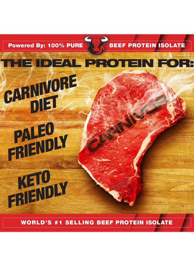 MUSCLEMEDS Carnivor Beef Protein Isolate 3.9 lbs Vanilla Caramel Flavor 56 Serving  - Image 4