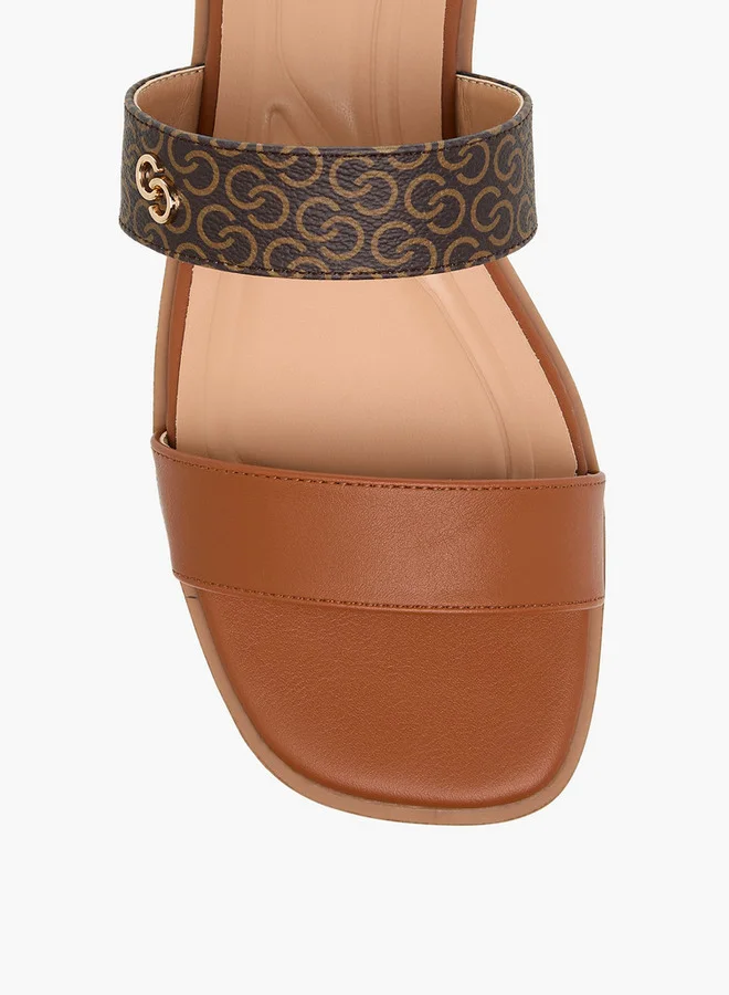 Celeste Women's Monogram Print Slip-On Sandals
