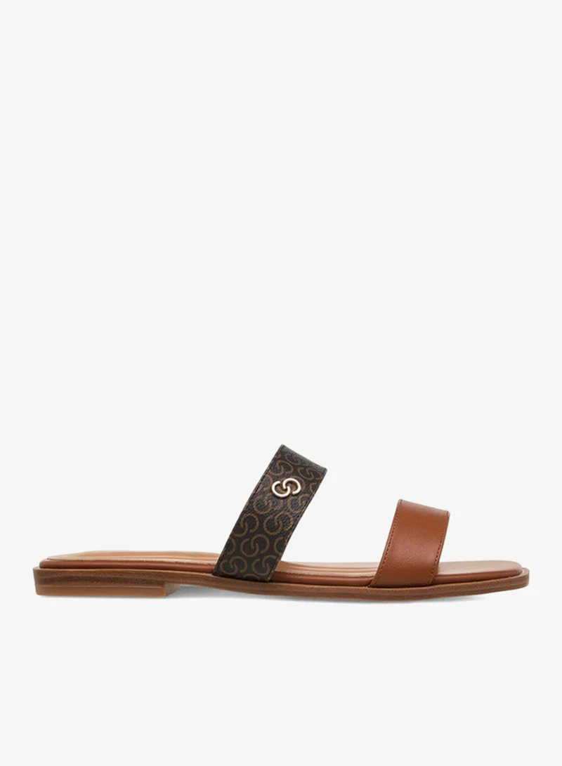 Celeste Women's Monogram Print Slip-On Sandals