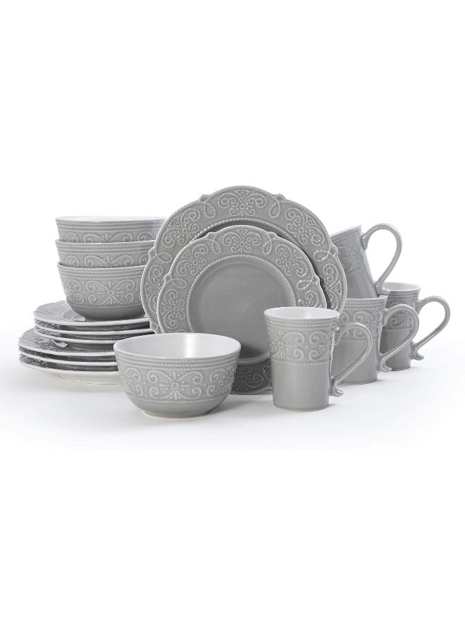 Pfaltzgraff طقم أدوات المائدة Pfaltzgraff Abby 16 قطعة رمادي - Image 2