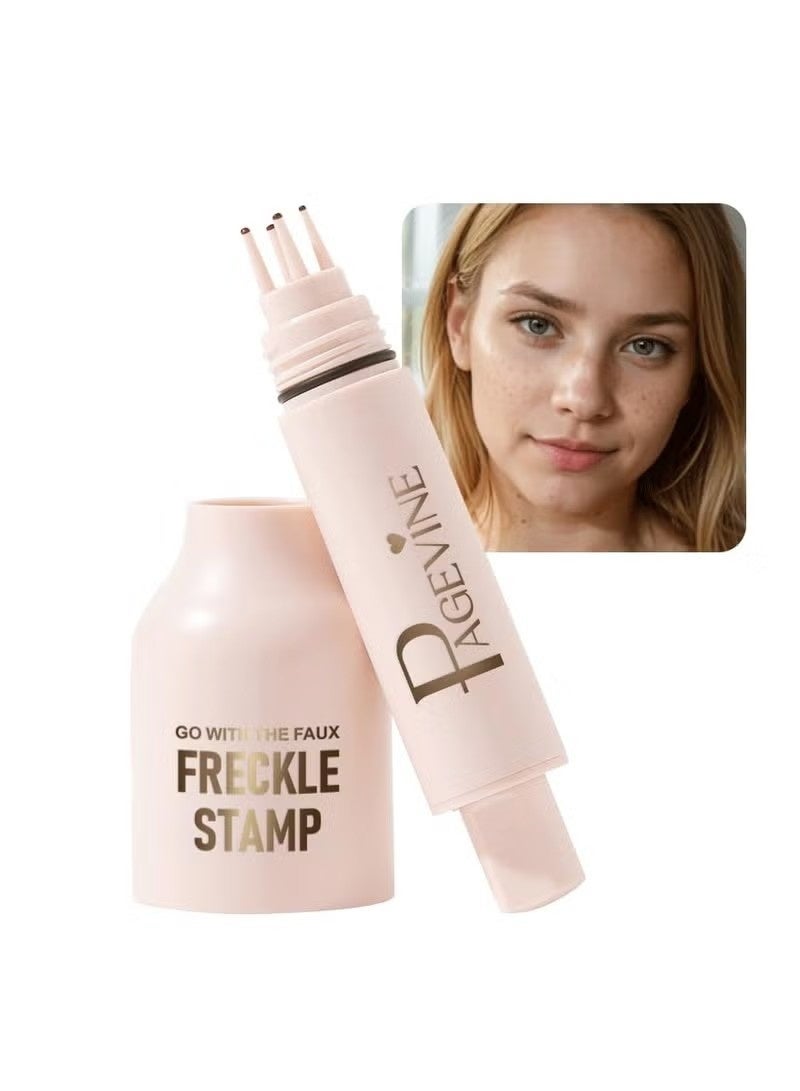 SKQIR Upgrade Faux Freckle Stamp Pen – Waterproof Fake Freckles Makeup Tool, Natural-Looking Freckle Maker&Spray with Multi-Prong Precision Stamp Head, Long-Lasting Sunkissed Makeup (1# LIGHT) - Image 1