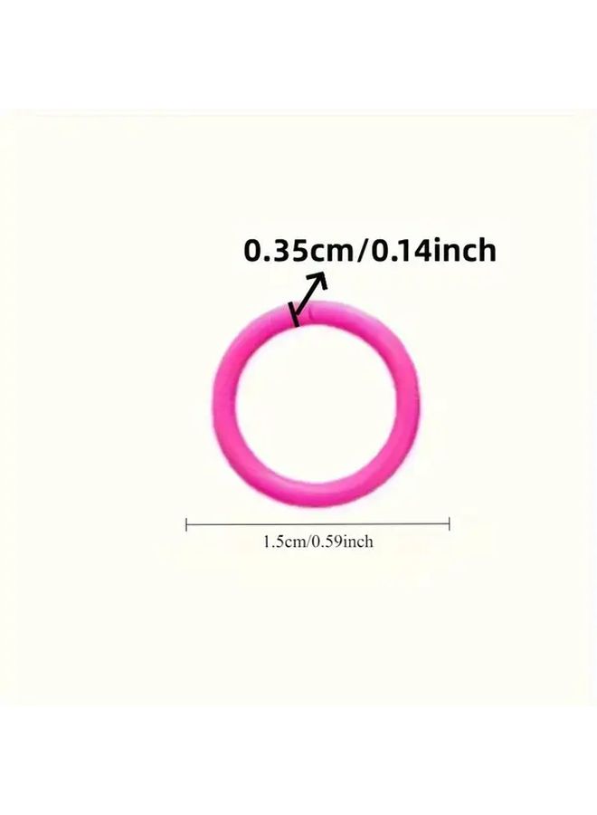 100 Pcs Heavy Duty Book Loops With Looping Rings Flexible Elastic Binder Loop Connectors Multi Color Options For School Office Bulletin Boards Book Binding Classroom Library Party Decorations Back To School Binder Organization Supplies Binding Rings - Image 4