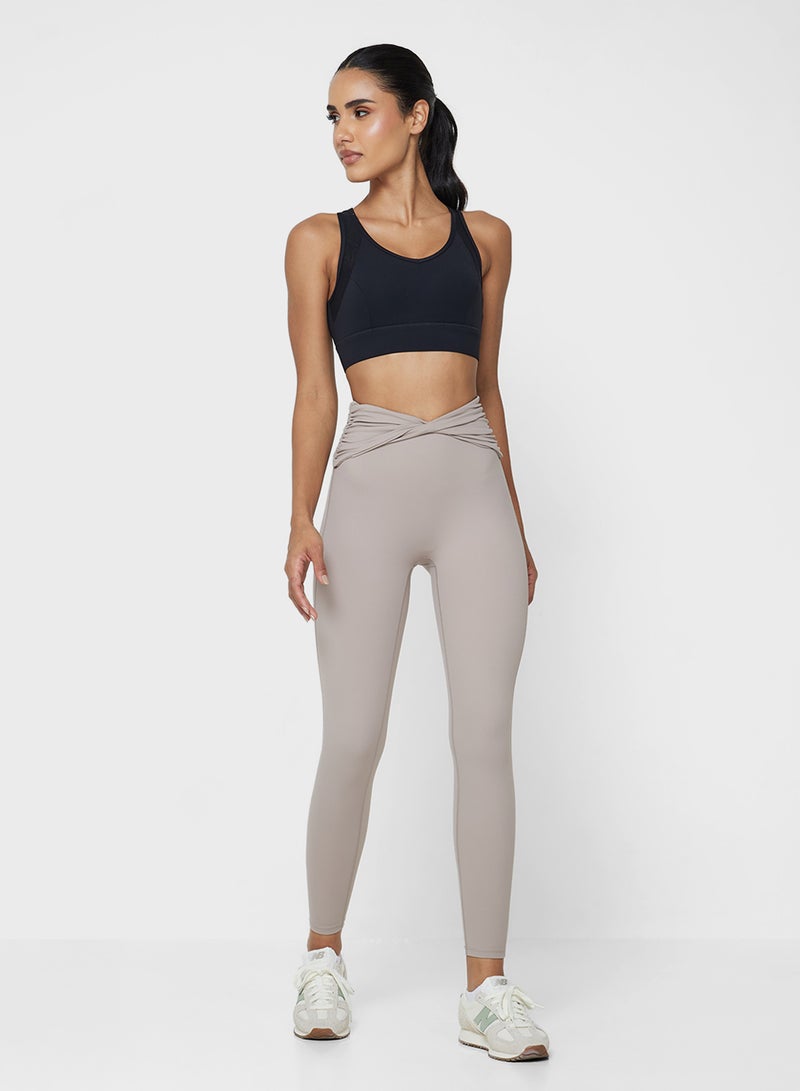 FRWD Ruched Overlap Waist Seamless Legging - Image 2