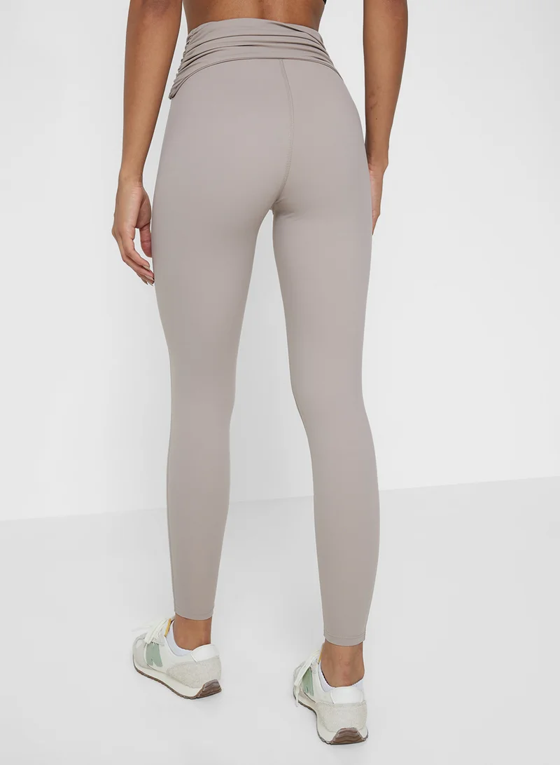 FRWD Ruched Overlap Waist Seamless Legging
