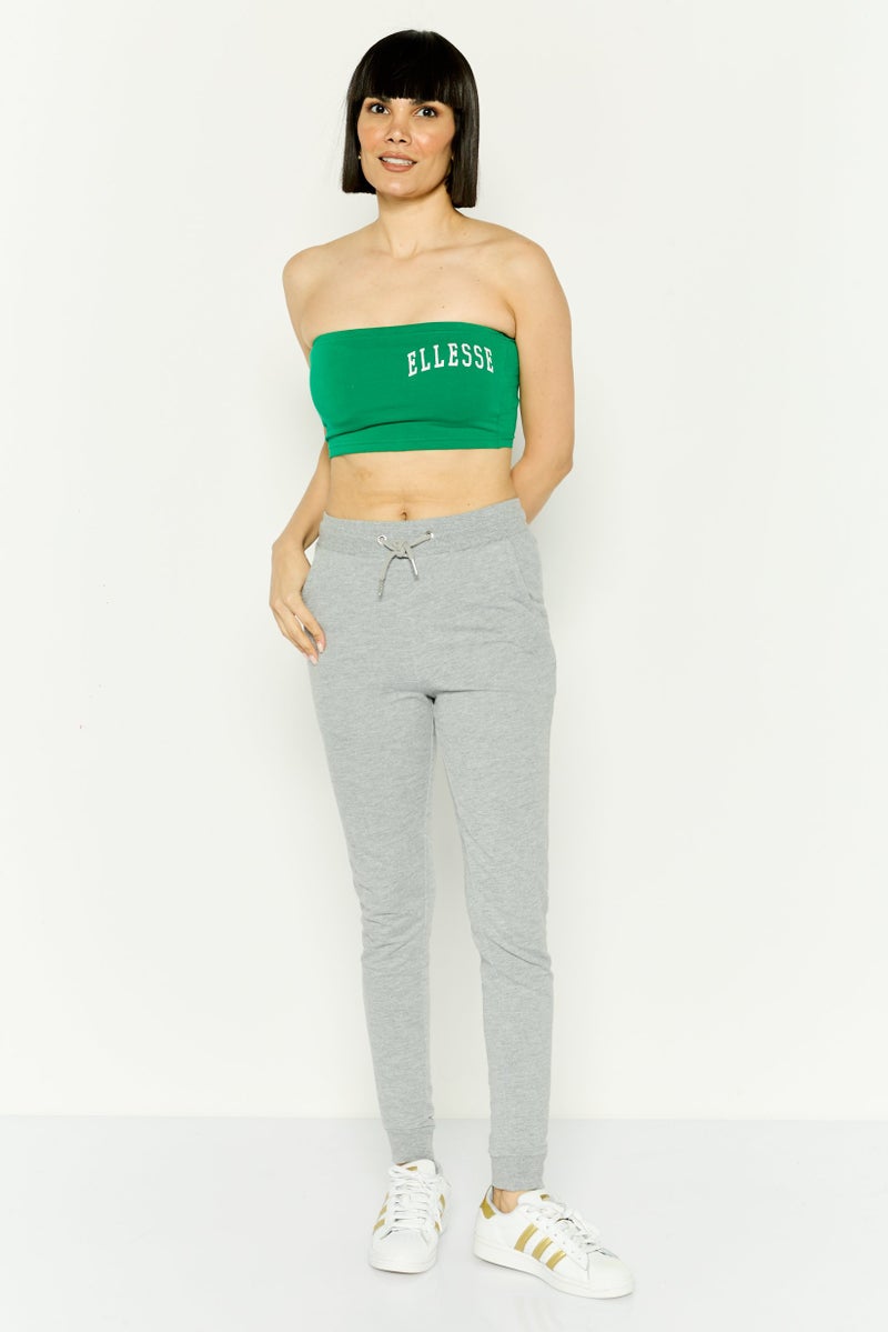 Ellesse Women Graphic Print Strapless Top, Green - Image 4