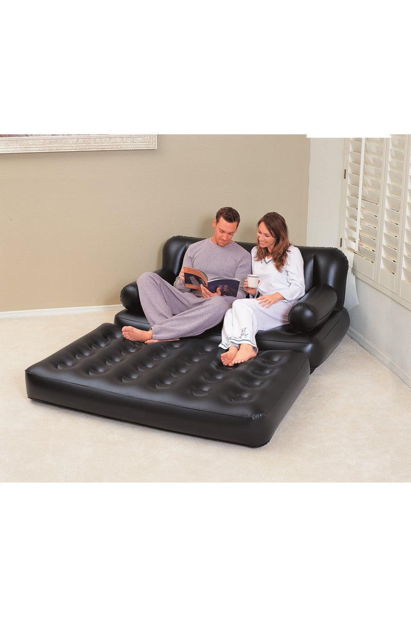 Bestway Bestway Multi-max 5-in-1 Air Couch Double with AC Air Pump 188x152x64cm | Foldable Air Chair | Foldable Inflatable Bed | Inflatable Chair for Indoor & Outdoor  - Image 3
