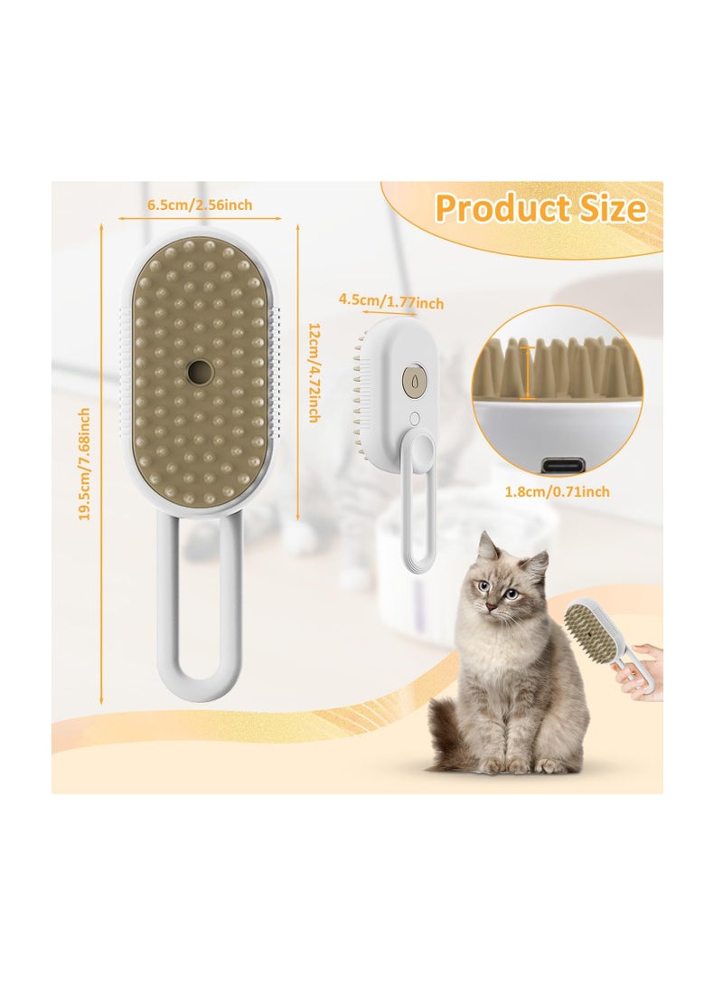 Cat Brush with Steam, Dog Brush, Short Hair, Long Hair, Cat Steamy Brush, Pet Hair Removal Comb with Water Tank and Spray, for Massage, Care and Hair Removal - Image 4