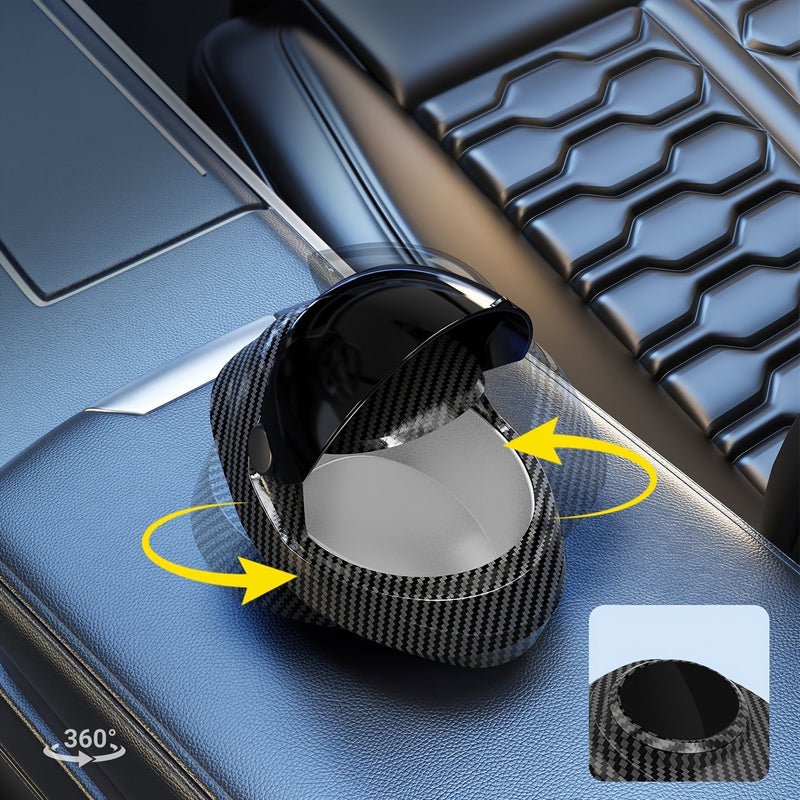 New Carbon Pattern Motorcycle Helmet Shaped Ashtray Carbon Fiber Red Suitable For Car Home Office High End Creative Ornament - Image 1