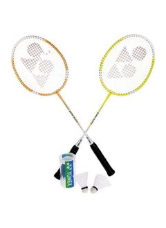 Yonex Gr 505  2 Yellow Green Bad Rackets + 2 Shuttle 