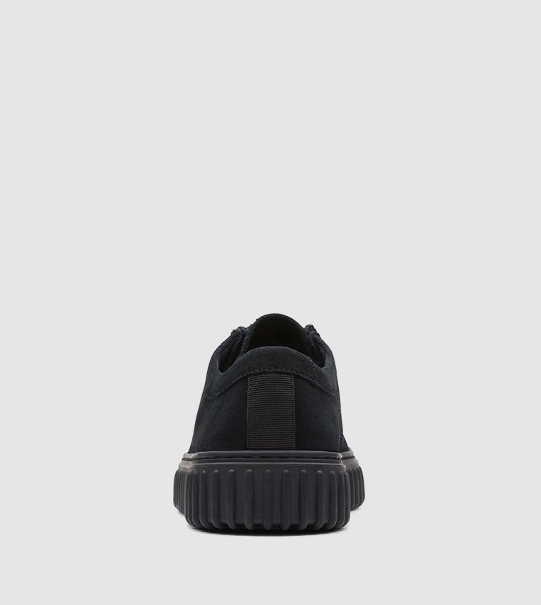 clarks Torhill Lo Black Suede Casual Slip-Ons - Image 3