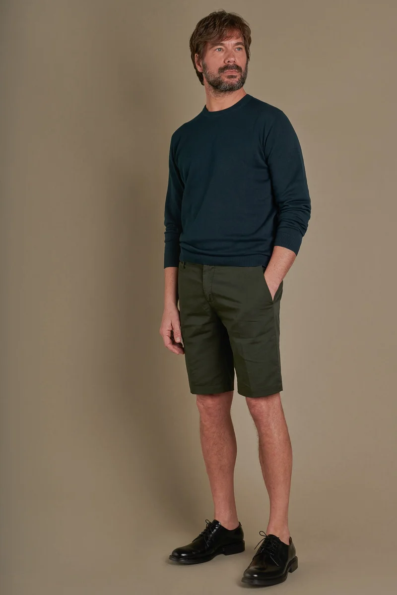 دوبل غانغر 100% cotton chino bermuda - Military