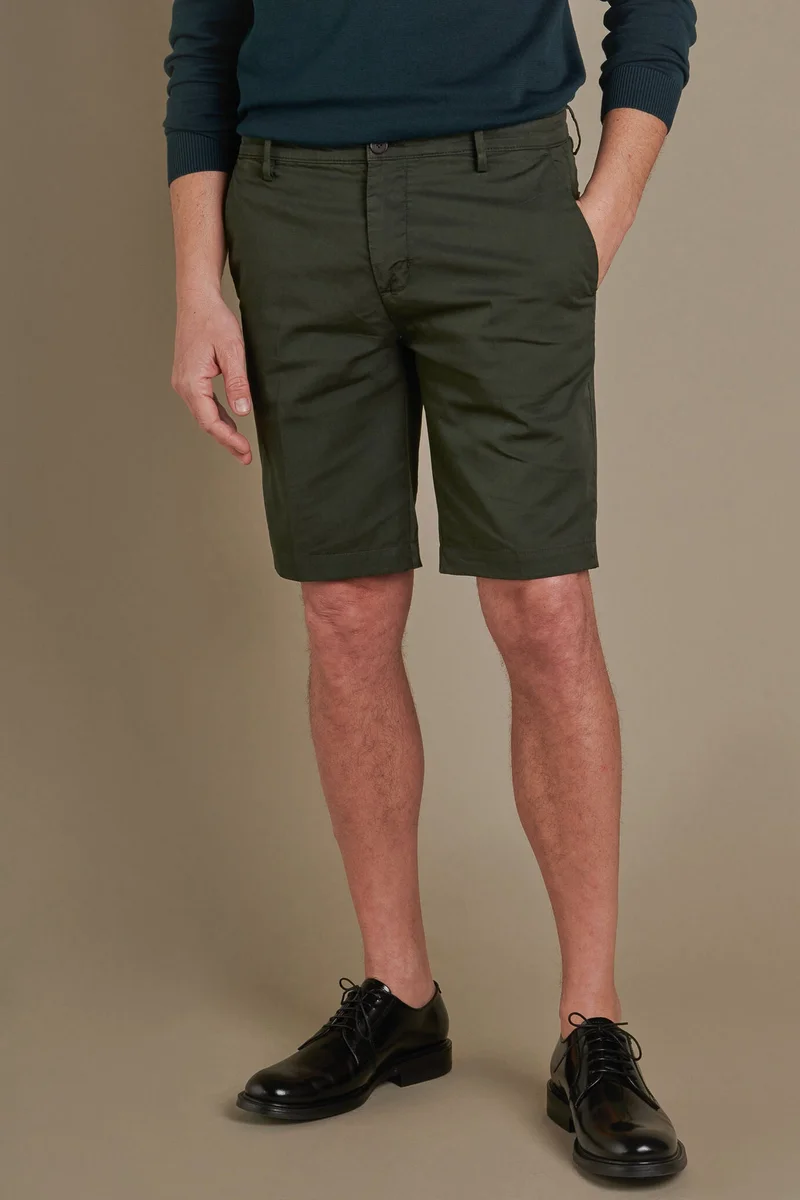 دوبل غانغر 100% cotton chino bermuda - Military