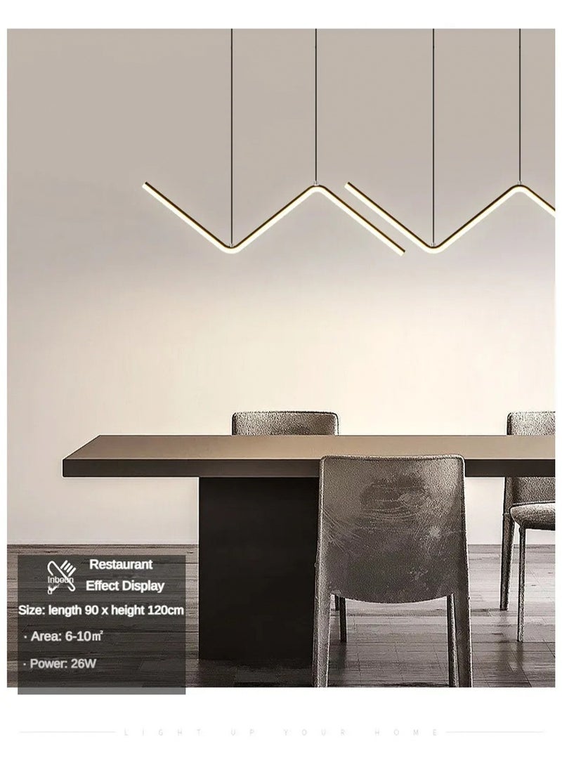 LOOPITYS - 90CM - Three color temperature - Modern luxury - Restaurant pendant light, bedroom pendant light, 120cm height adjustable,chandelier - Image 1