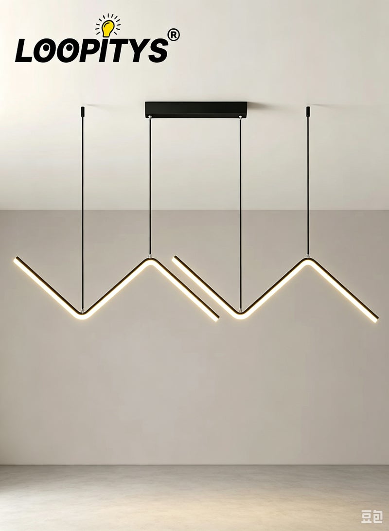 LOOPITYS 90CM - Three color temperature - Modern luxury - Restaurant pendant light, bedroom pendant light, 120cm height adjustable,chandelier - Image 1