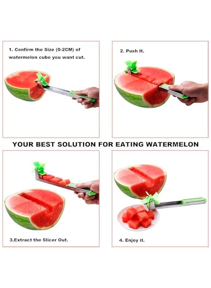 erorex Watermelon Slicer Cutter - Stainless Steel Knife Corer Fruit Vegetable Tools Kitchen Gadgets with Melon Baller Scoop Extra - Image 2