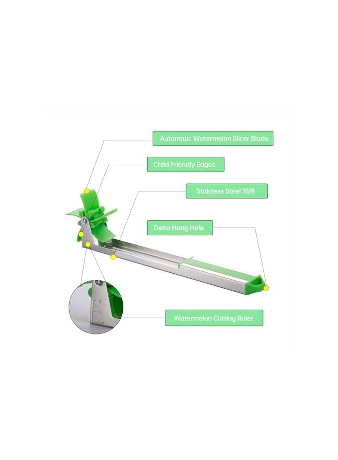 erorex Watermelon Slicer Cutter - Stainless Steel Knife Corer Fruit Vegetable Tools Kitchen Gadgets with Melon Baller Scoop Extra - Image 3