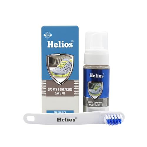 Helios Sneaker Cleaning Kit with Brush | Sports Shoe Cleaner Foam | Easy Foam Cleaner for White Shoes, Sneakers & Casual Footwear | Dirt & Stain Remover - Image 1