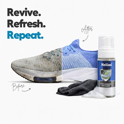 Helios Sneaker Cleaning Kit with Brush | Sports Shoe Cleaner Foam | Easy Foam Cleaner for White Shoes, Sneakers & Casual Footwear | Dirt & Stain Remover - Image 3