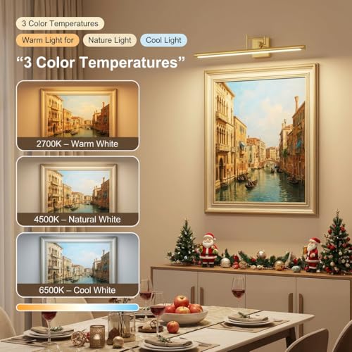 Decor chronicle 500 mm LED Mirror/Picture/Vanity Light with Warm White and Luxurious Gold Finish with 3 Step Light Mode & Adjustable Head (Warm, Cold and Natural) - Image 2