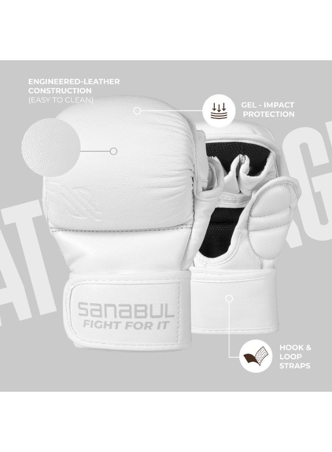 Sanabul  Battle Forged 7 OZ MMA Gloves White - Image 3