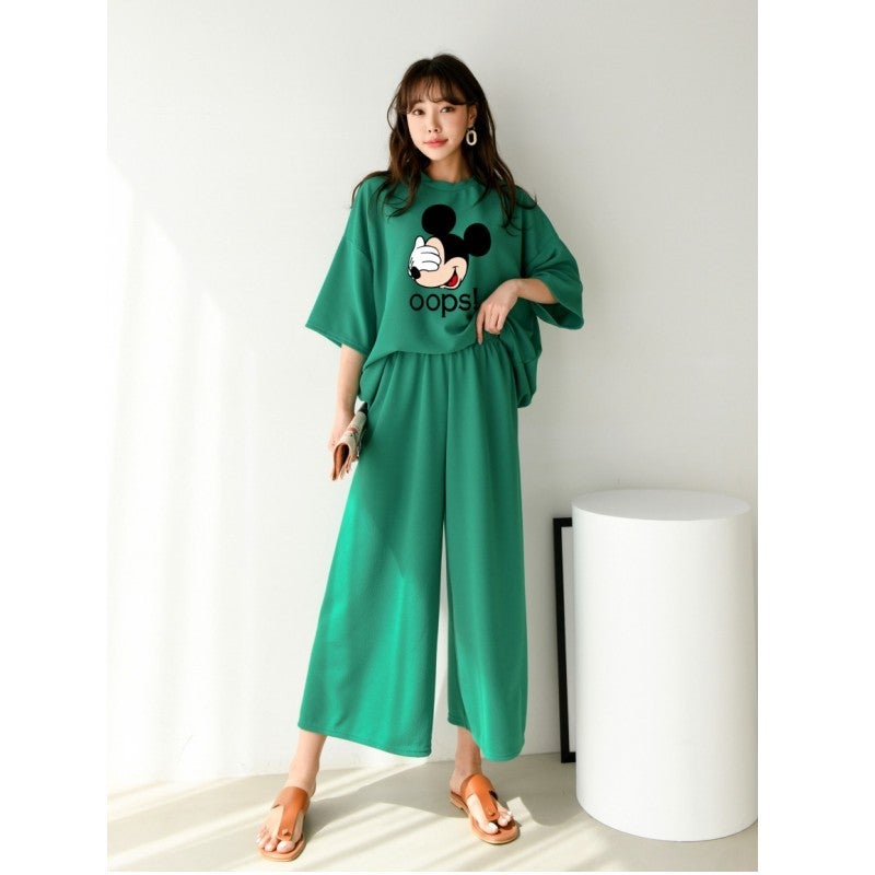 2024 Chic Casual Two-Piece Set Womens Trendy Green  - Image 2