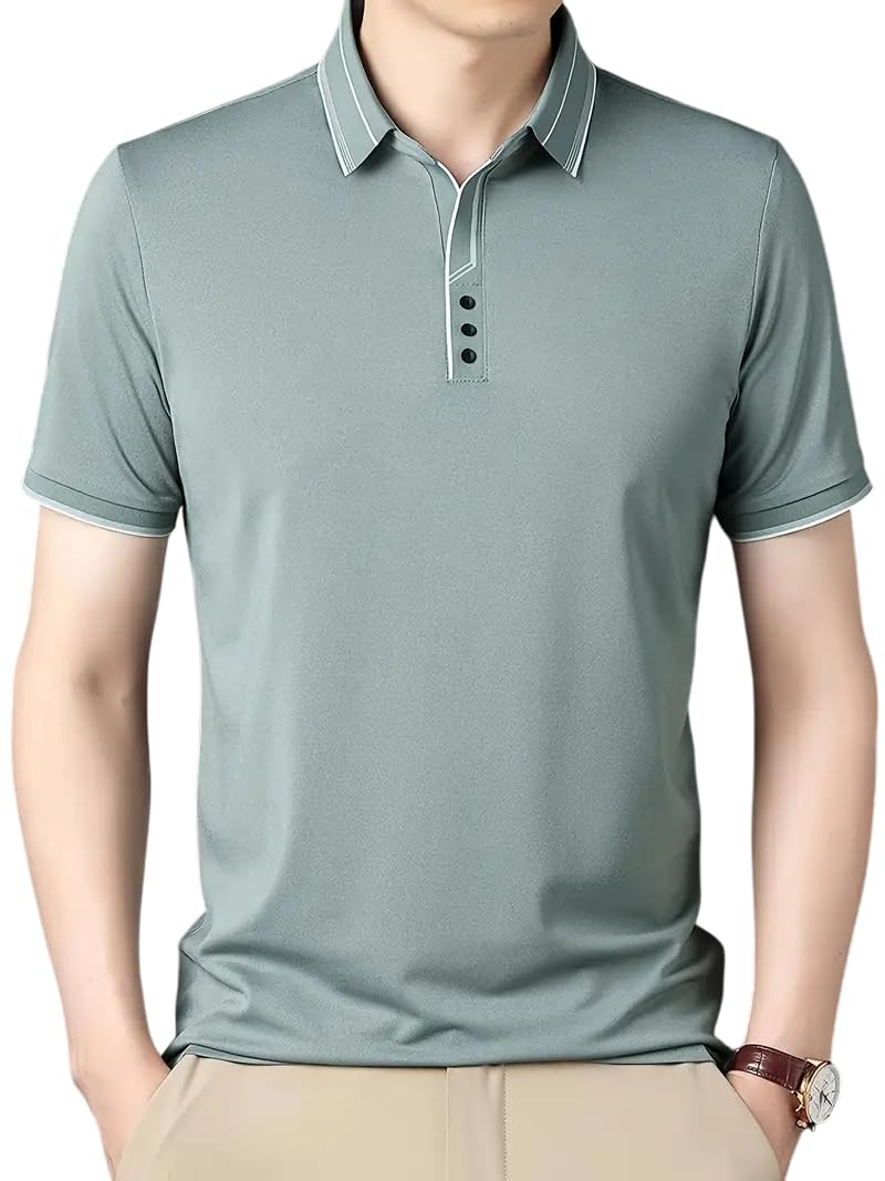 JVX Men T-Shirt || Tshirt for Men || Polo T Shirt || Tshirt (MRT-213) (in, Alpha, 2XL, Pista) - Image 5