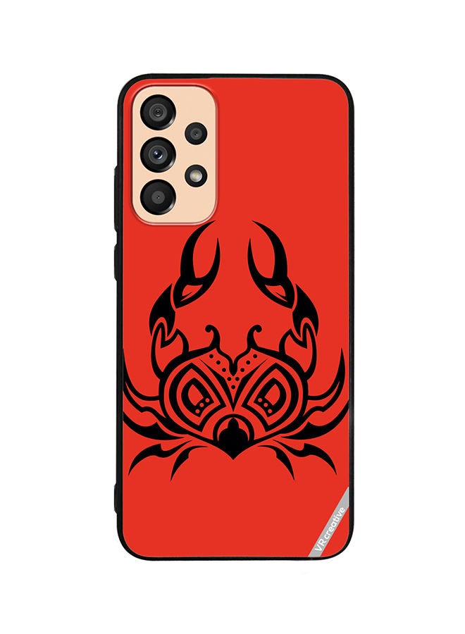 VR CREATIVE Protective Case Cover For Samsung Galaxy A33 5G Red And Black Scorpio Design Multicolour - Image 1
