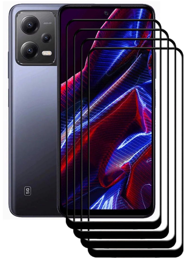 ACLIX 4 Pieces Antistatic ESD Dustproof Premium Quality High Definition Tempered Glass Screen Protector Designed For Xiaomi Poco X5 - Image 1