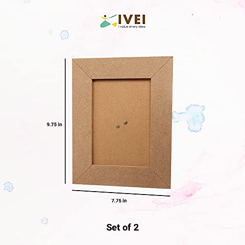 IVEI MDF Recycled Wood Do-it-Yourself Plain Photo Frame - for Activity - Decoupage (Photos: 7in X 5in) - Set of 2 - Image 4