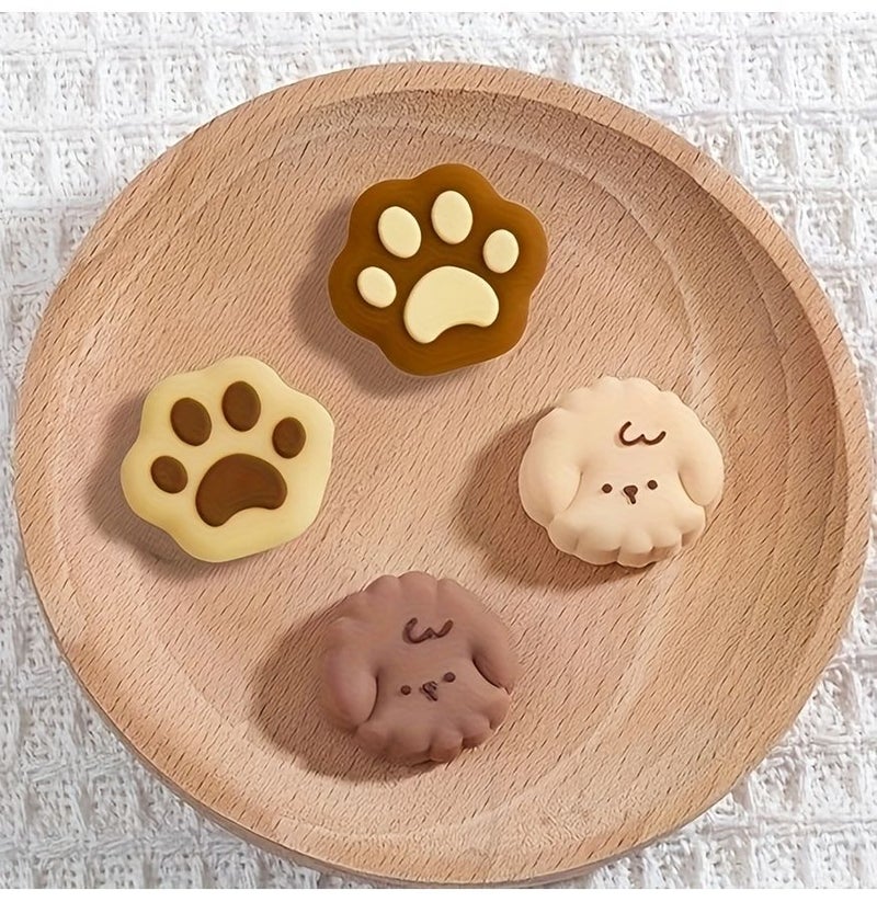 4 PCS Soft Dog Paw Thumb Grips Joystick Covers for Nintendo Switch OLED Lite Non Slip Comfort Design - Image 1