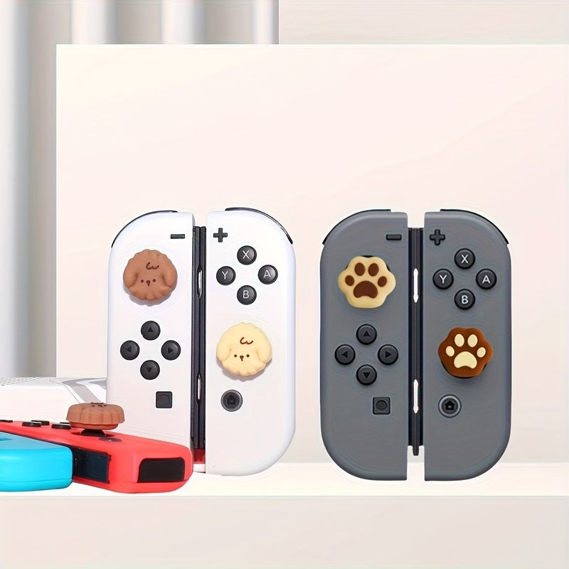 4 PCS Soft Dog Paw Thumb Grips Joystick Covers for Nintendo Switch OLED Lite Non Slip Comfort Design - Image 5