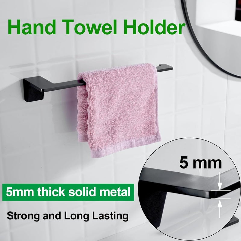 TRUSTMI Matte Black Bathroom Hardware Accessories Set 236 Inch Towel Bar Assembly Wall Mounted Extra Thick Stainless Steel Square Shape - Image 3
