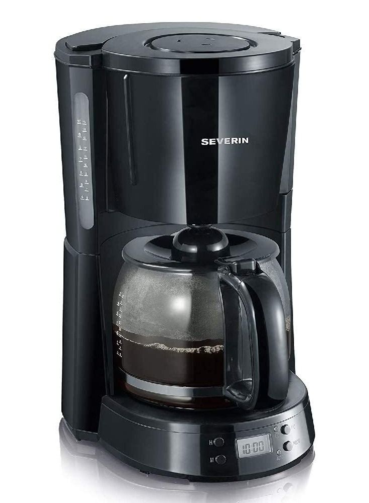 Severin Coffee maker for espresso and drip coffee with pitcher 1.25 liter 1000w ka 4191 black - Image 1