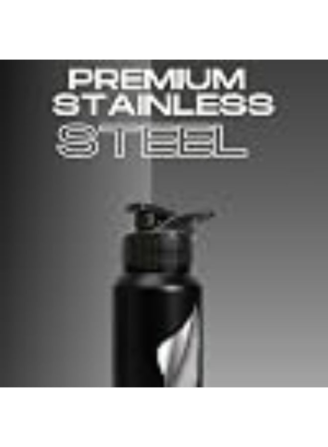 Speedex Stainless Steel Metal Water Bottle 1 Ltr 1000 ml, BIS Approved, Leak Proof Sipper Cap Bottle for Office, School, Gym, Travel, Daily Use for Men, Women, Kids, Adults, Black Grey, Set of 4 - Image 3