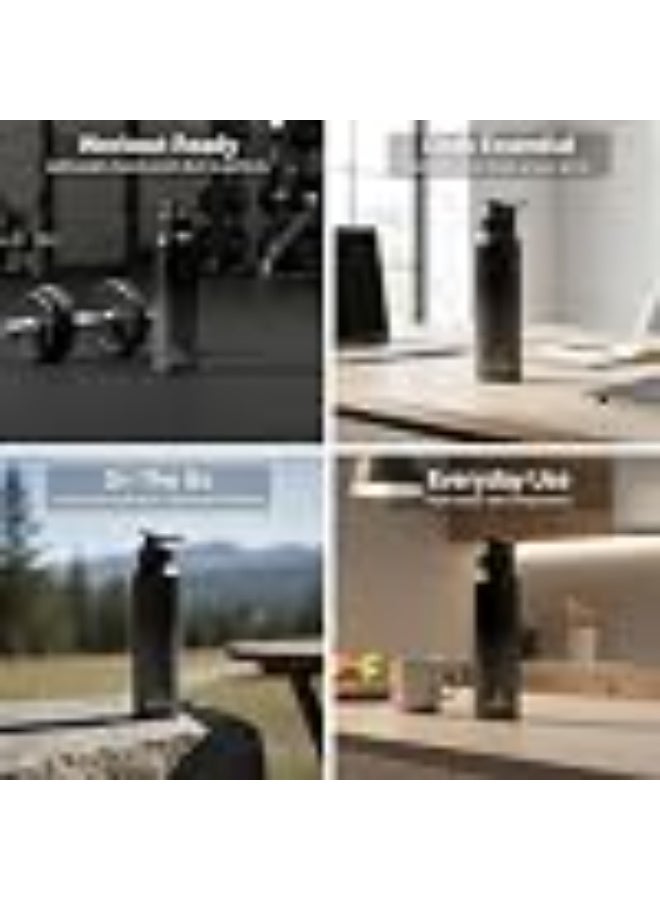 Speedex Stainless Steel Metal Water Bottle 1 Ltr 1000 ml, BIS Approved, Leak Proof Sipper Cap Bottle for Office, School, Gym, Travel, Daily Use for Men, Women, Kids, Adults, Black Grey, Set of 4 - Image 5