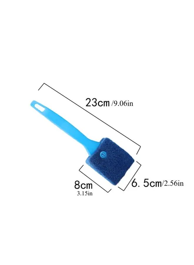 Long Blue Double Sided Algae Scraper Brush for Aquarium Glass Acrylic Tank Cleaning Tool - Image 3