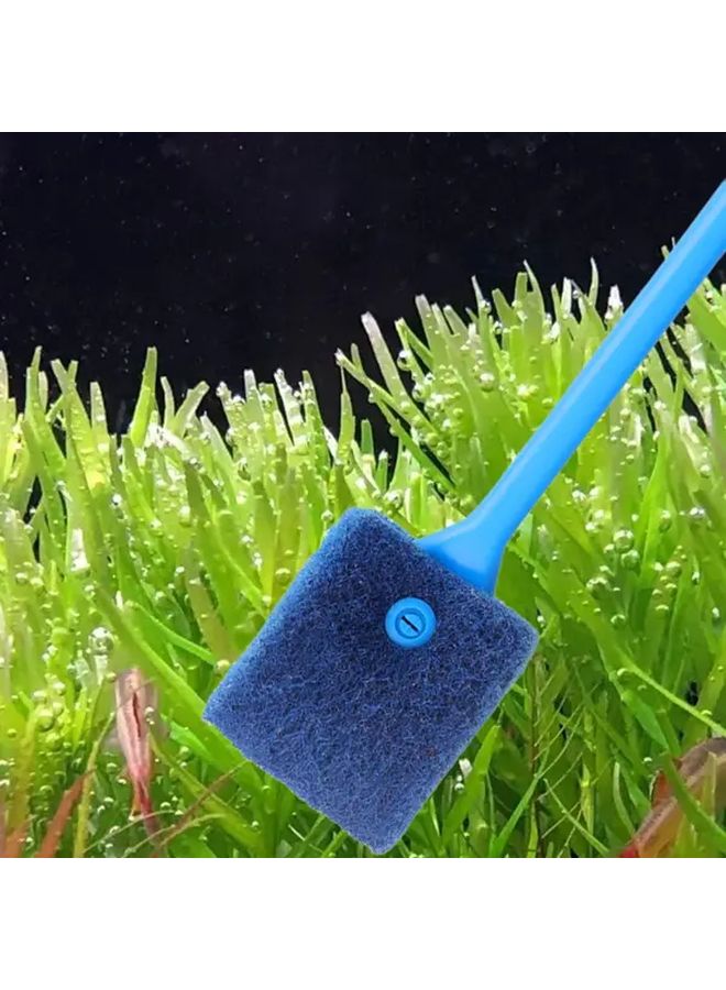 Long Blue Double Sided Algae Scraper Brush for Aquarium Glass Acrylic Tank Cleaning Tool - Image 4