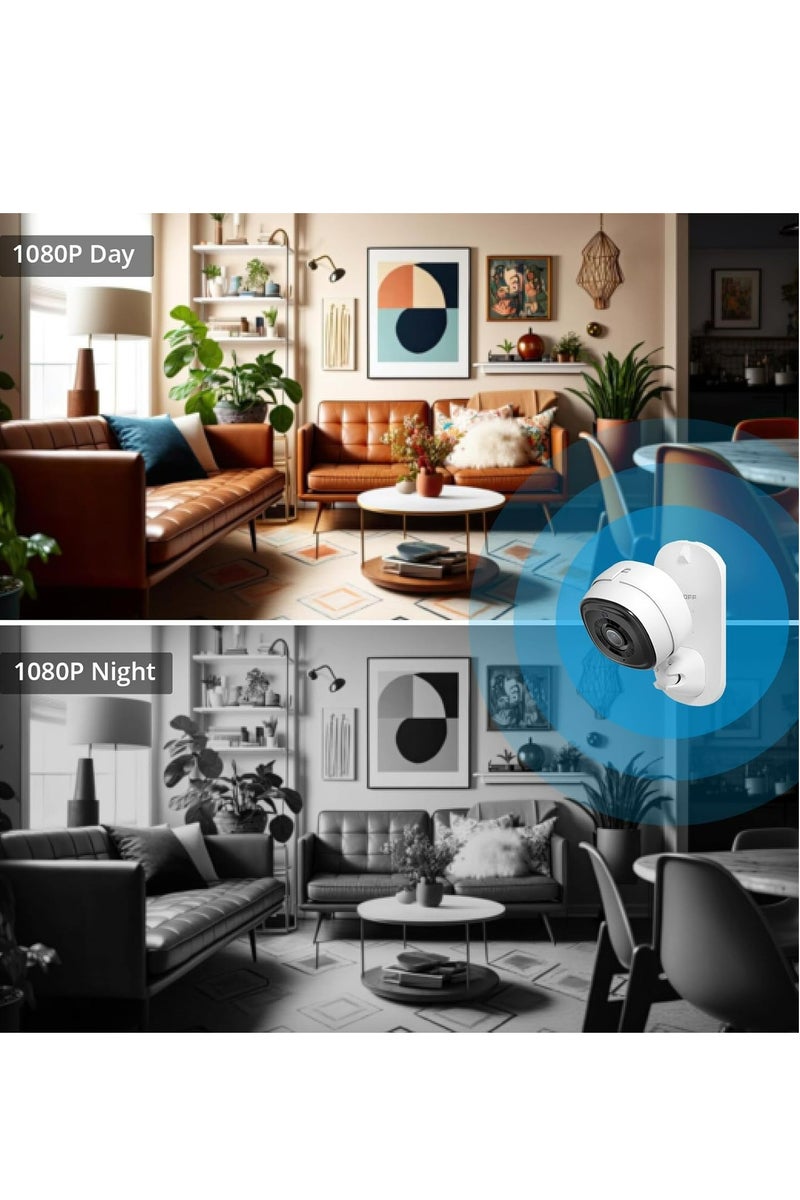 سونوف كاميرا مراقبة داخلية من SONOFF، CAM Slim بدقة 1080P، كاميرا واي فاي IP، أمان منزلي، مراقبة للأطفال مزودة بكاميرا، كشف الحركة، رؤية ليلية، نظام صوتي باتجاهين، متوافقة مع أليكسا وجوجل هوم. - Image 4