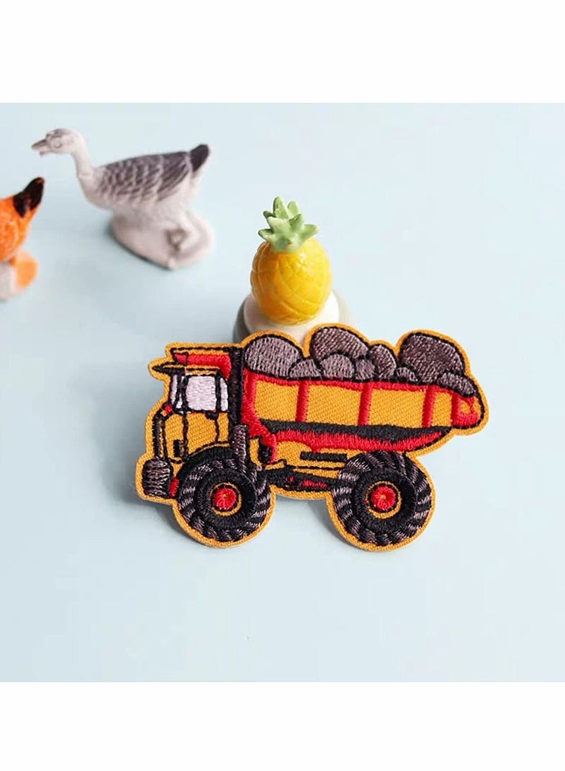 SYOSI Iron On Patch, Car Excavator Fire Truck Iron on Patches Car Sew-on Embroidered Applique Sew On Patches for Kids DIY Crafts Clothing Jeans Jackets Bags Iron-on Repair Kit (16 PCS)  - Image 4