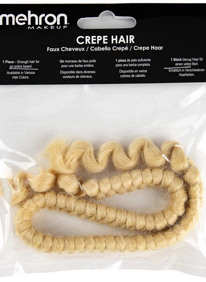 mehron Makeup Crepe Hair 12-inch Braid (Blond) - Image 3