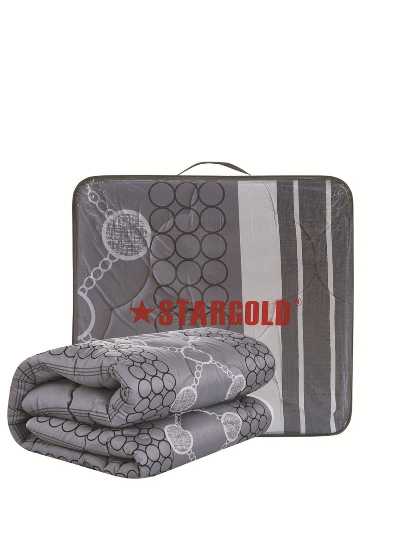 ستارجولد لحاف مطبوع فائق النعومة، طقم 6 قطع، قماش ميكروفايبر عالي الجودة، تصميم أنيق ومتميز، متين، مثالي لغرفة النوم المنزلية مقاس 240×220 سم - Image 3